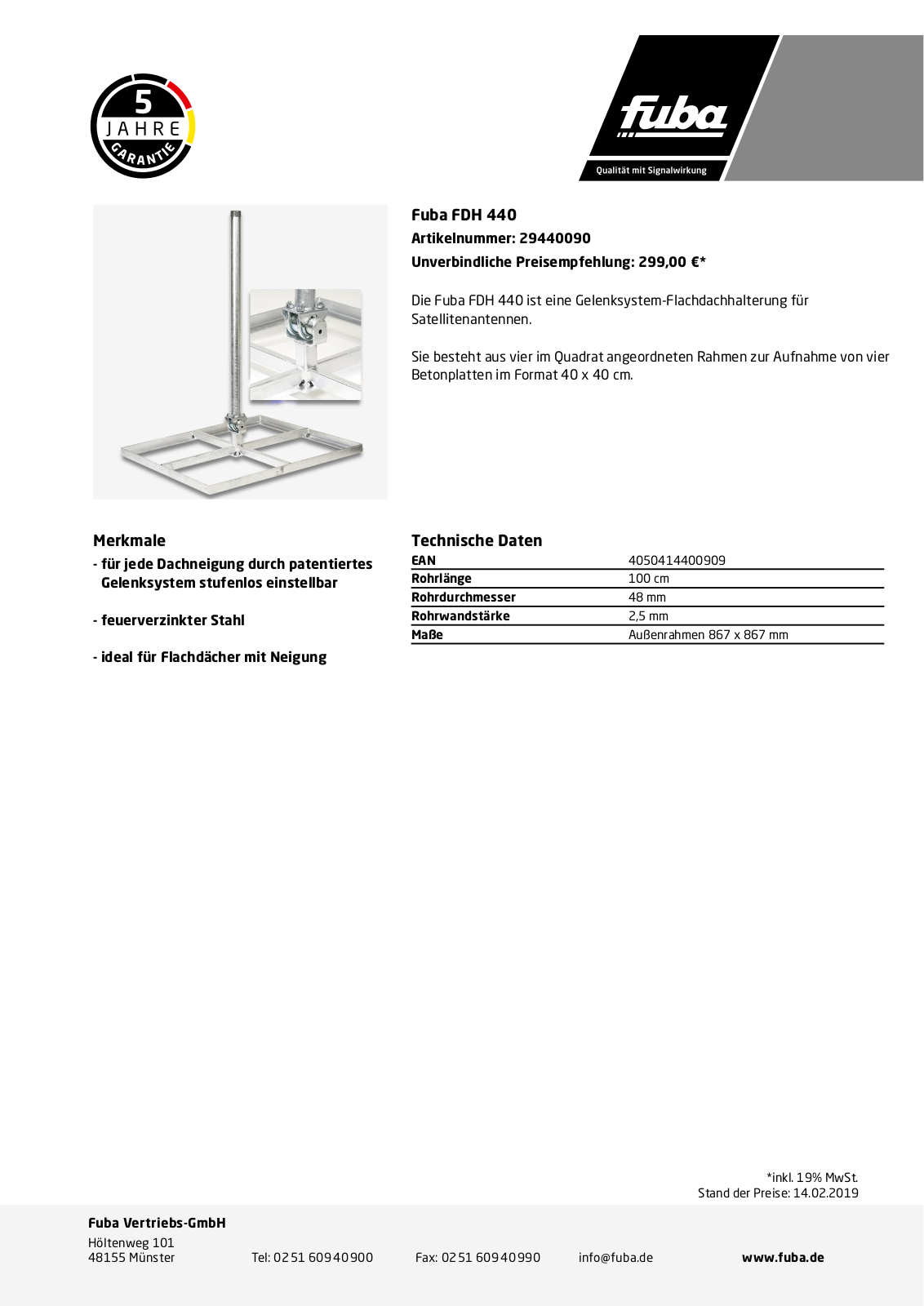Fuba FDH 440 Technische Daten - ManualMachine.com