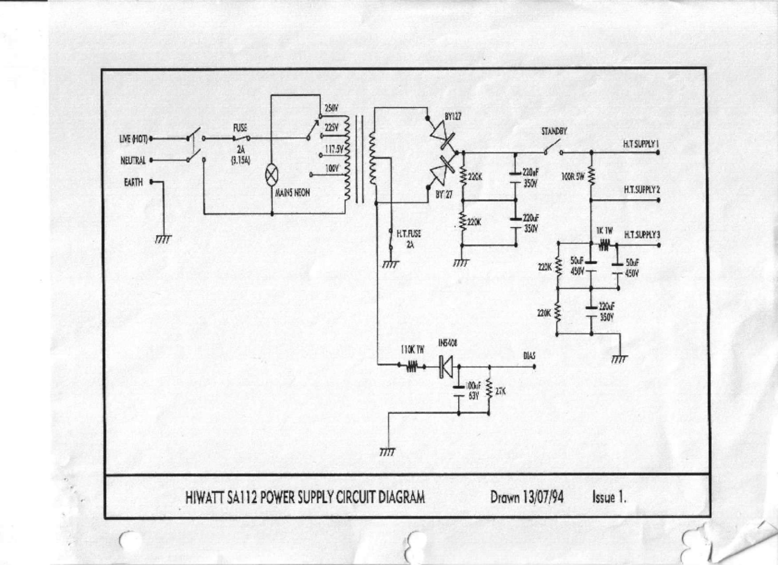 Hiwatt sa112 schematic - ManualMachine.com