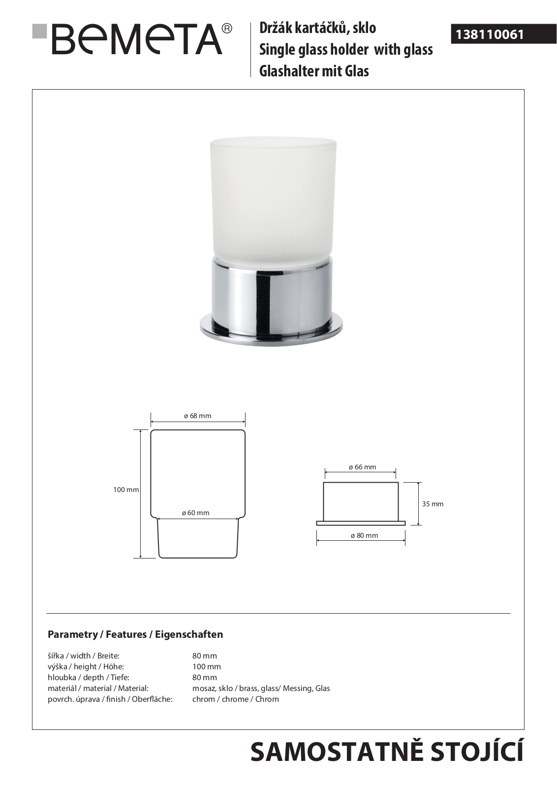 Bemeta Omega 138110061 User guide