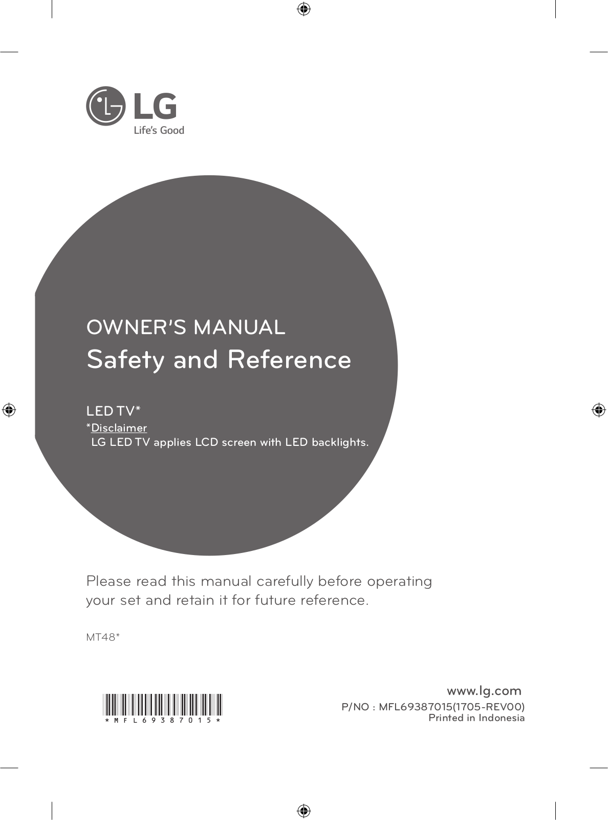 LG 20MT48AF-PT, 24MT48AM-PT Owner’s Manual