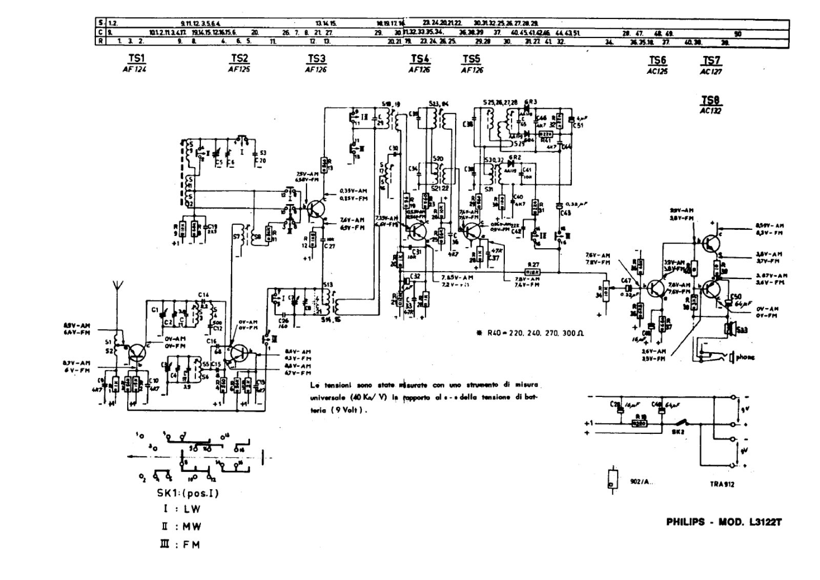 Philips l3122t schematic