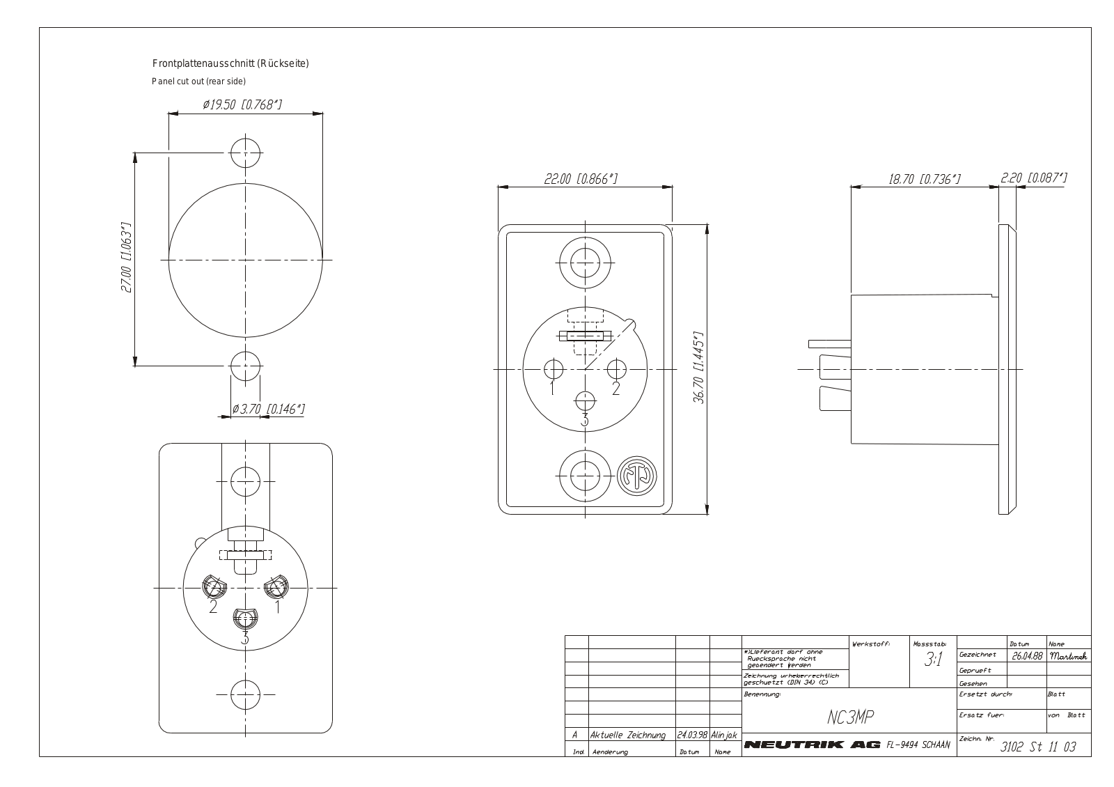 Neutrik NC3MP User guide - ManualMachine.com
