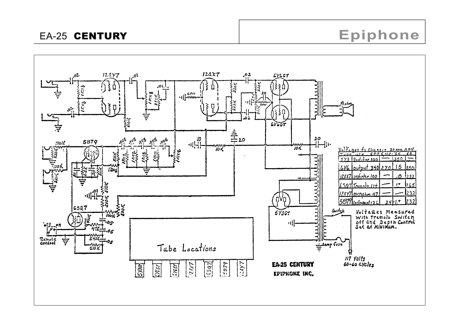 Gibson ea25 schematic