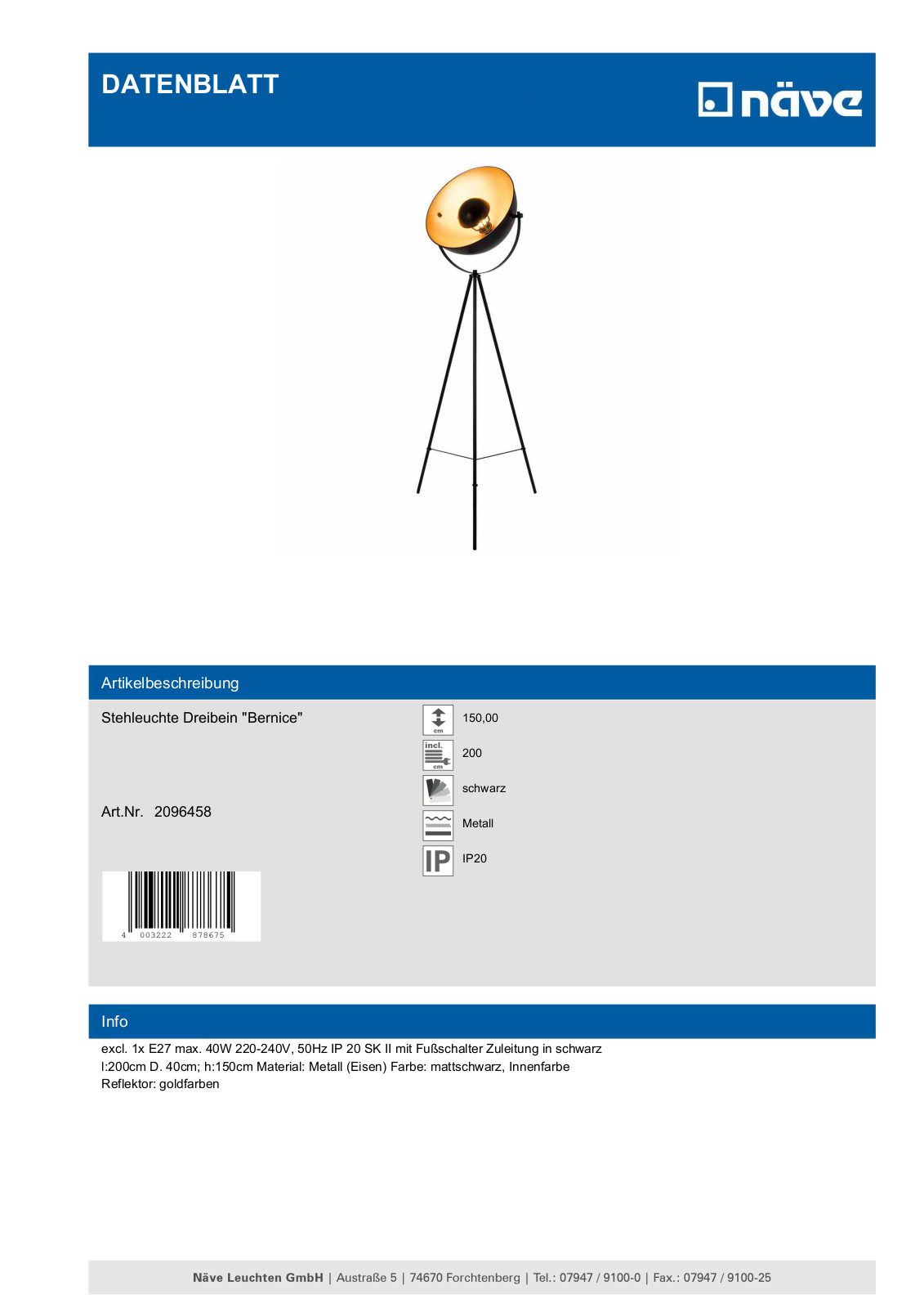 NÄVE NAEV 2096458 Datasheet - ManualMachine.com