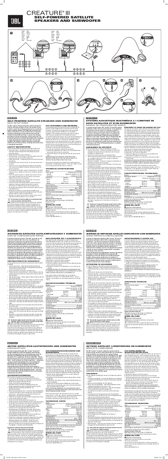 JBL Creature 2 User Manual