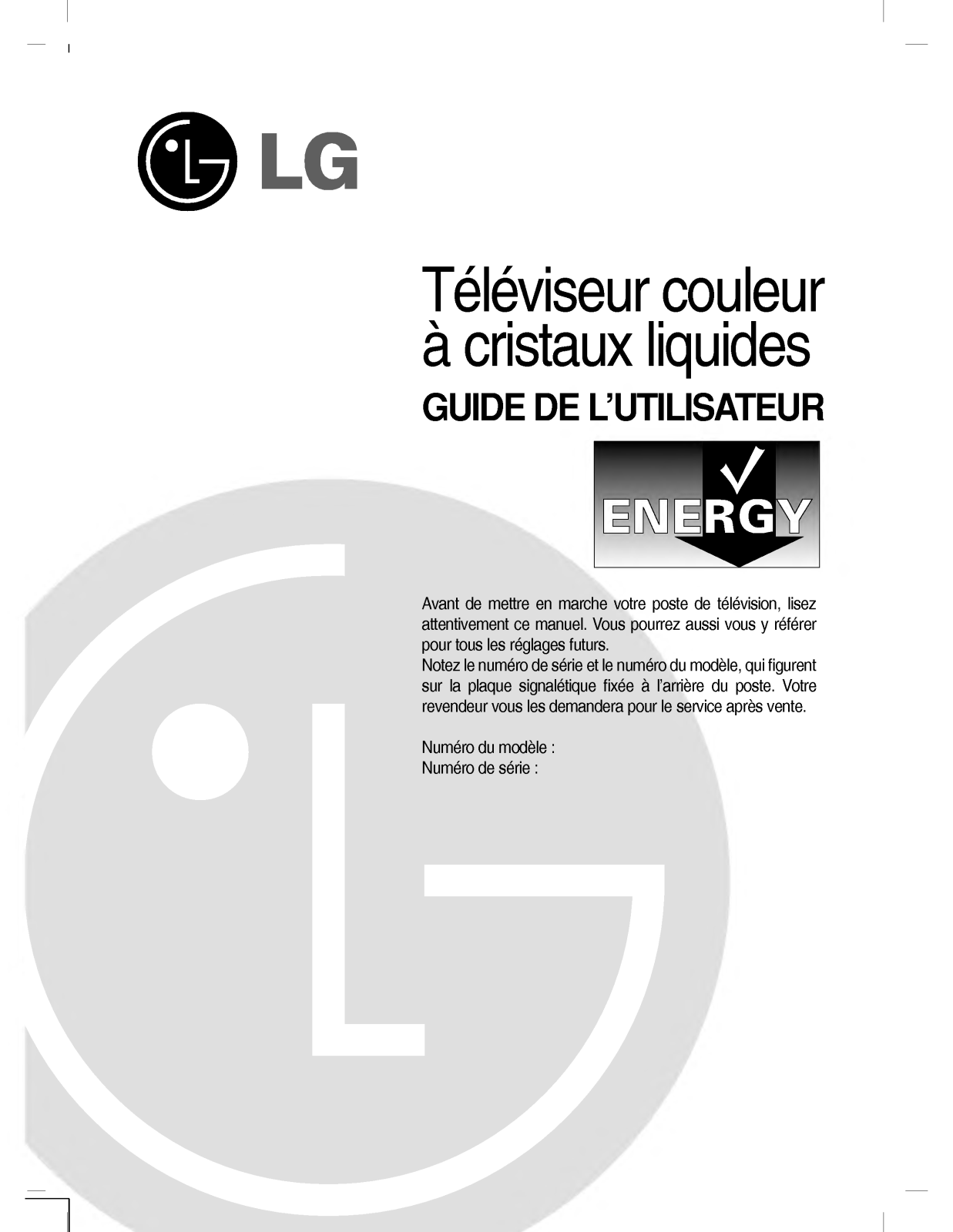 LG RZ-20LA90 User Manual