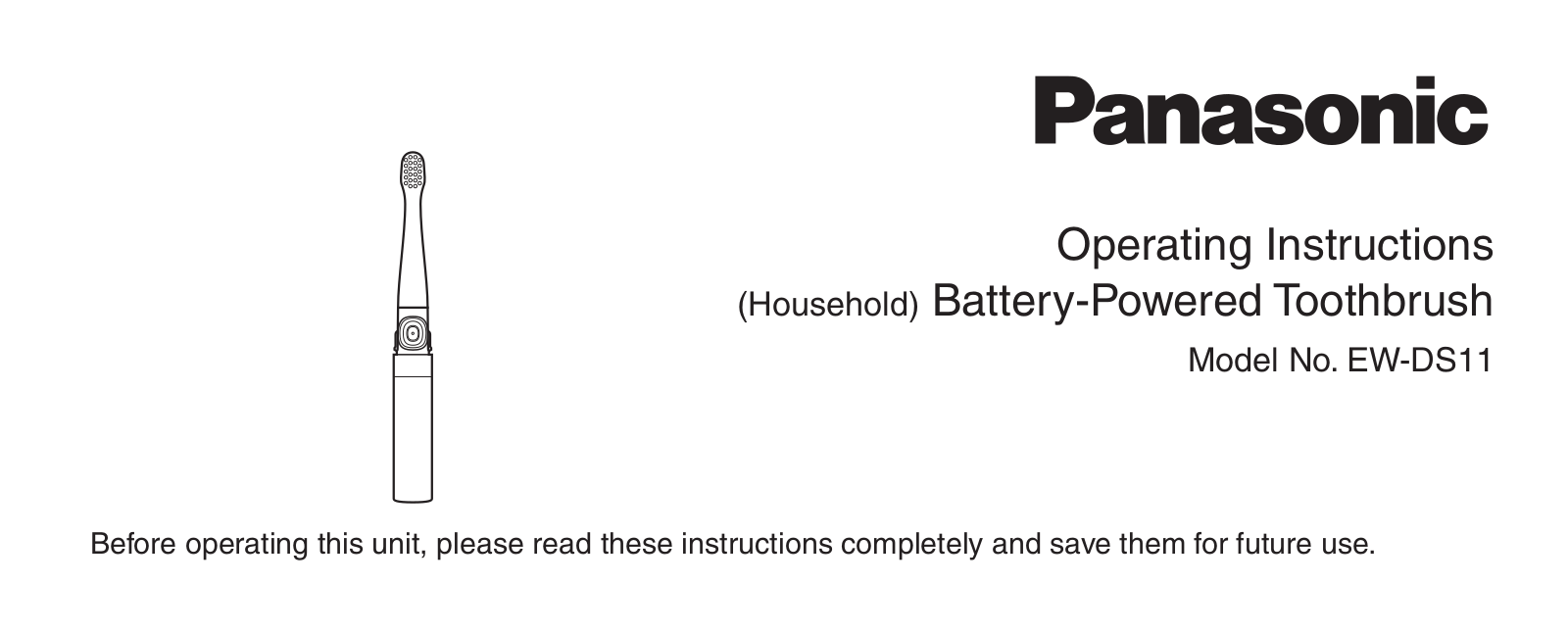 Panasonic EWDS11 User Manual