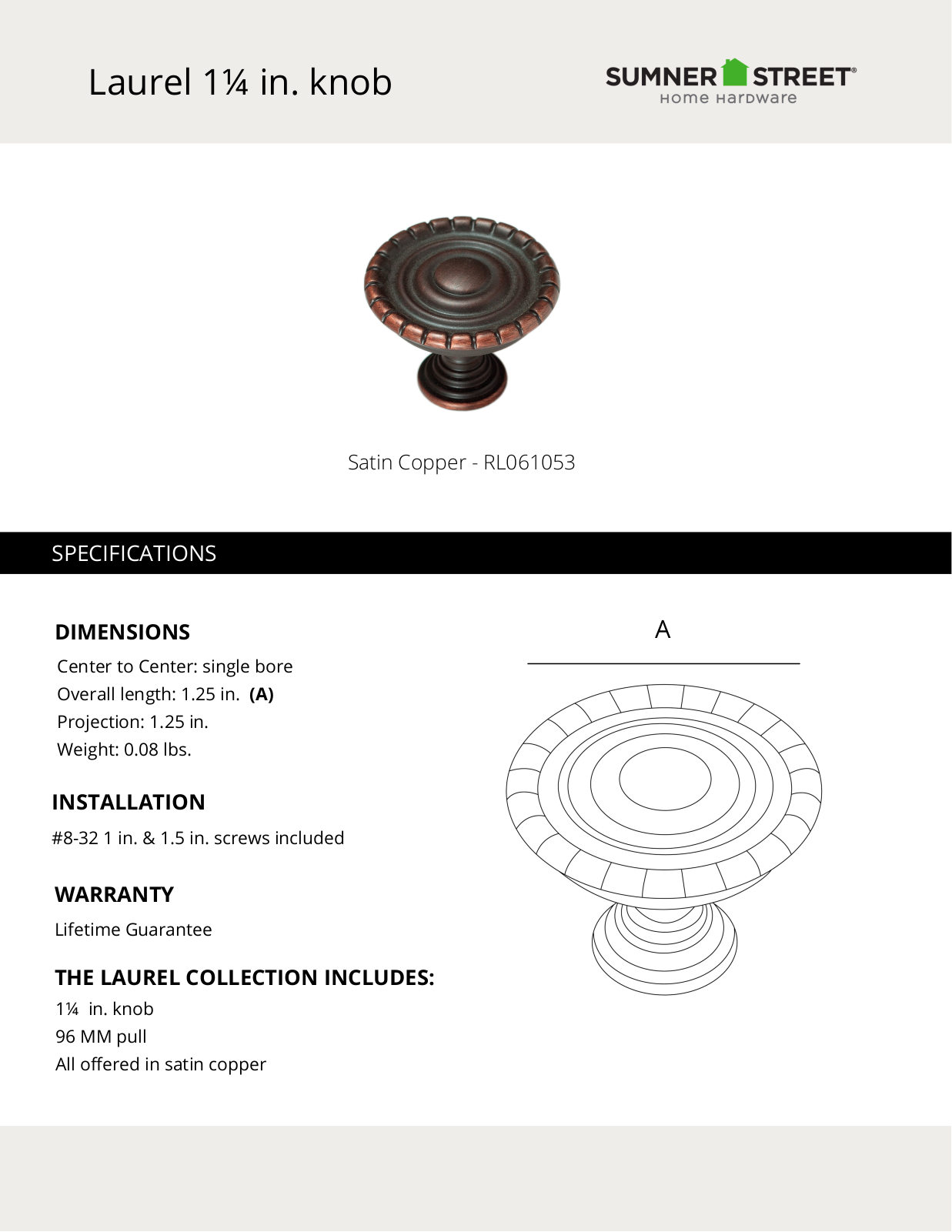 Sumner Street Home Hardware CTHD1245 Specifications - ManualMachine.com