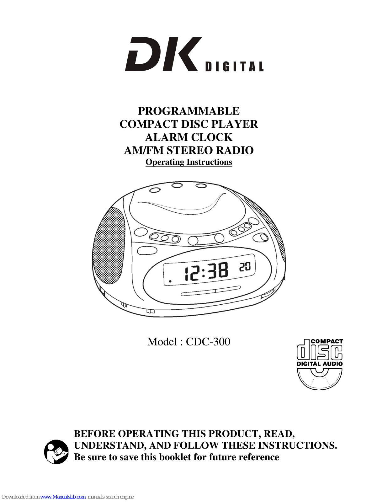 DK Digital CDC-300 Operating Instructions Manual - ManualMachine.com