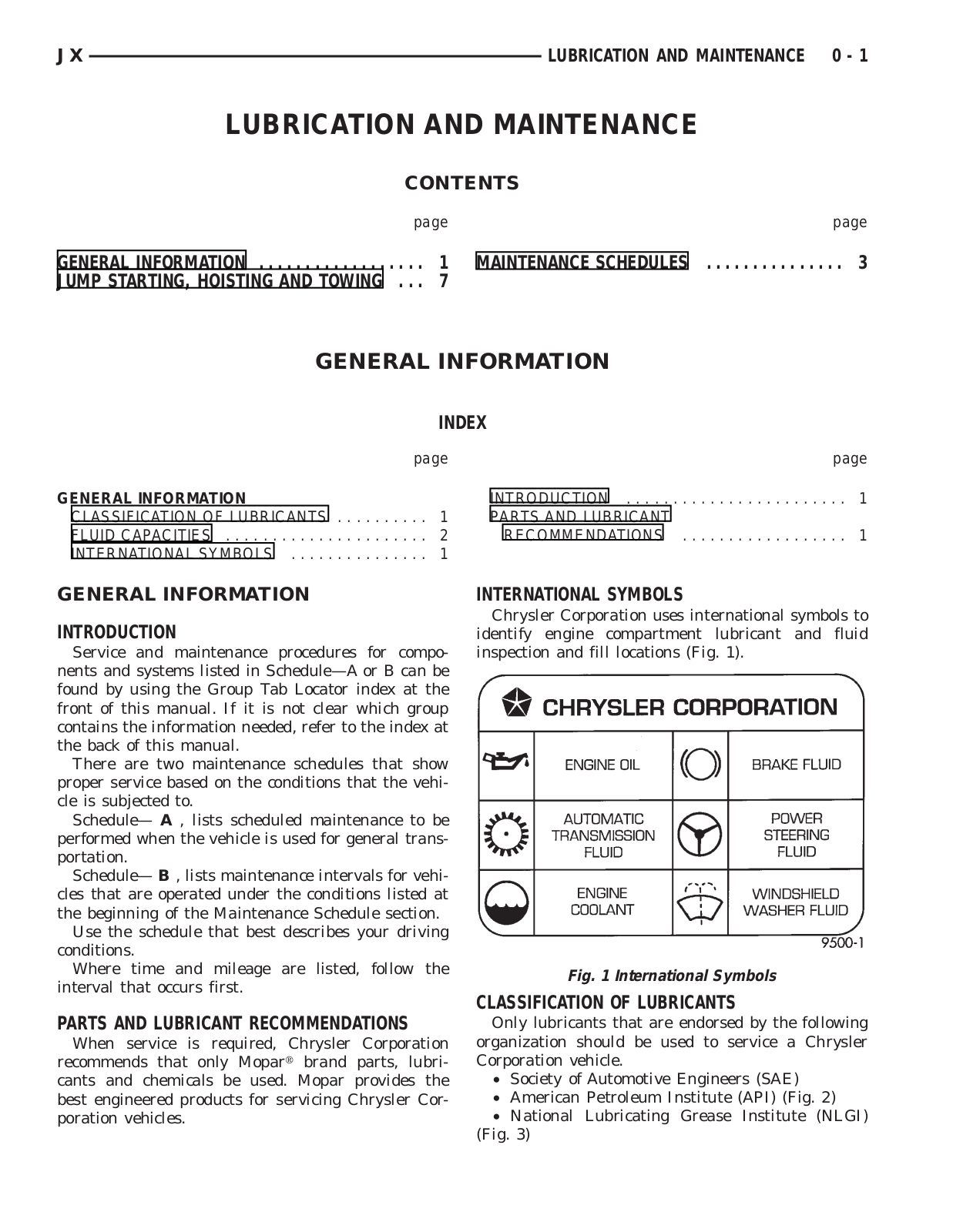 Chrysler Sebring 1997 User Manual