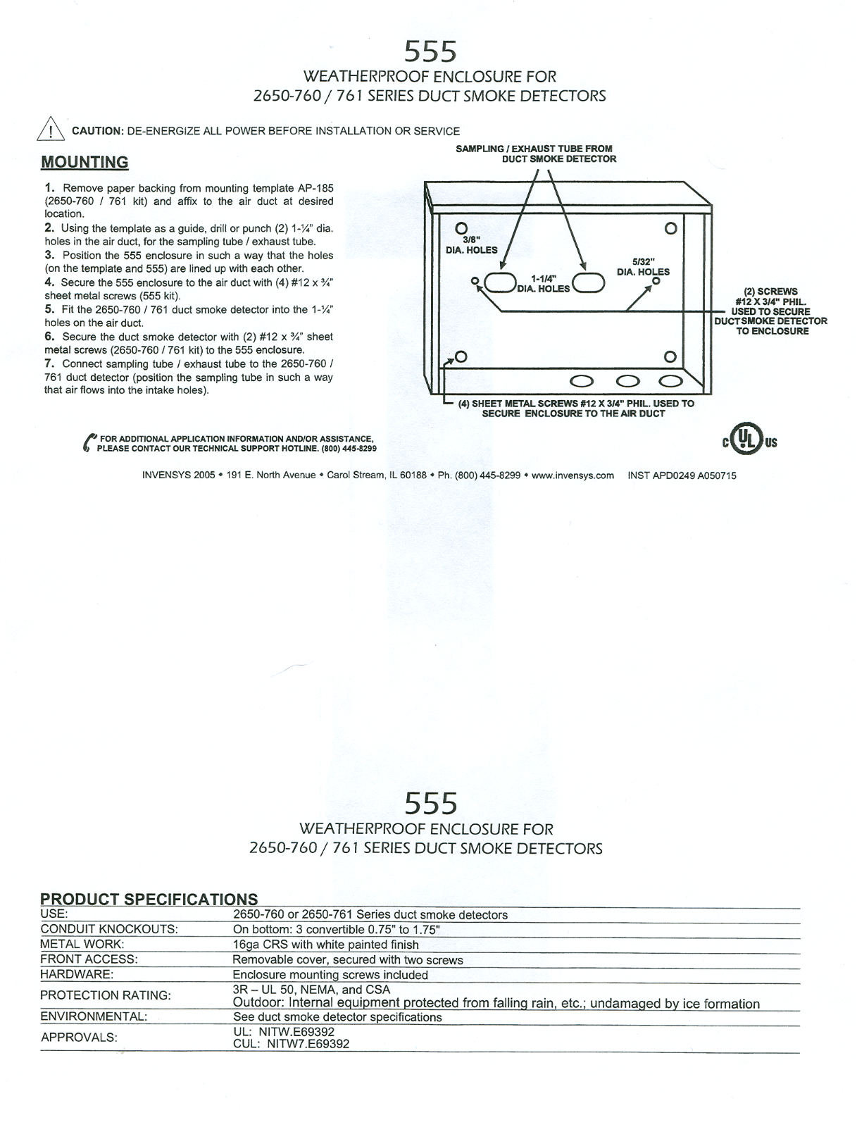 Kidde 555 Owner's Manual