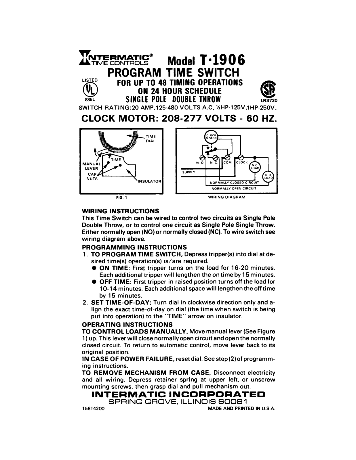 Intermatic T1906 User Manual