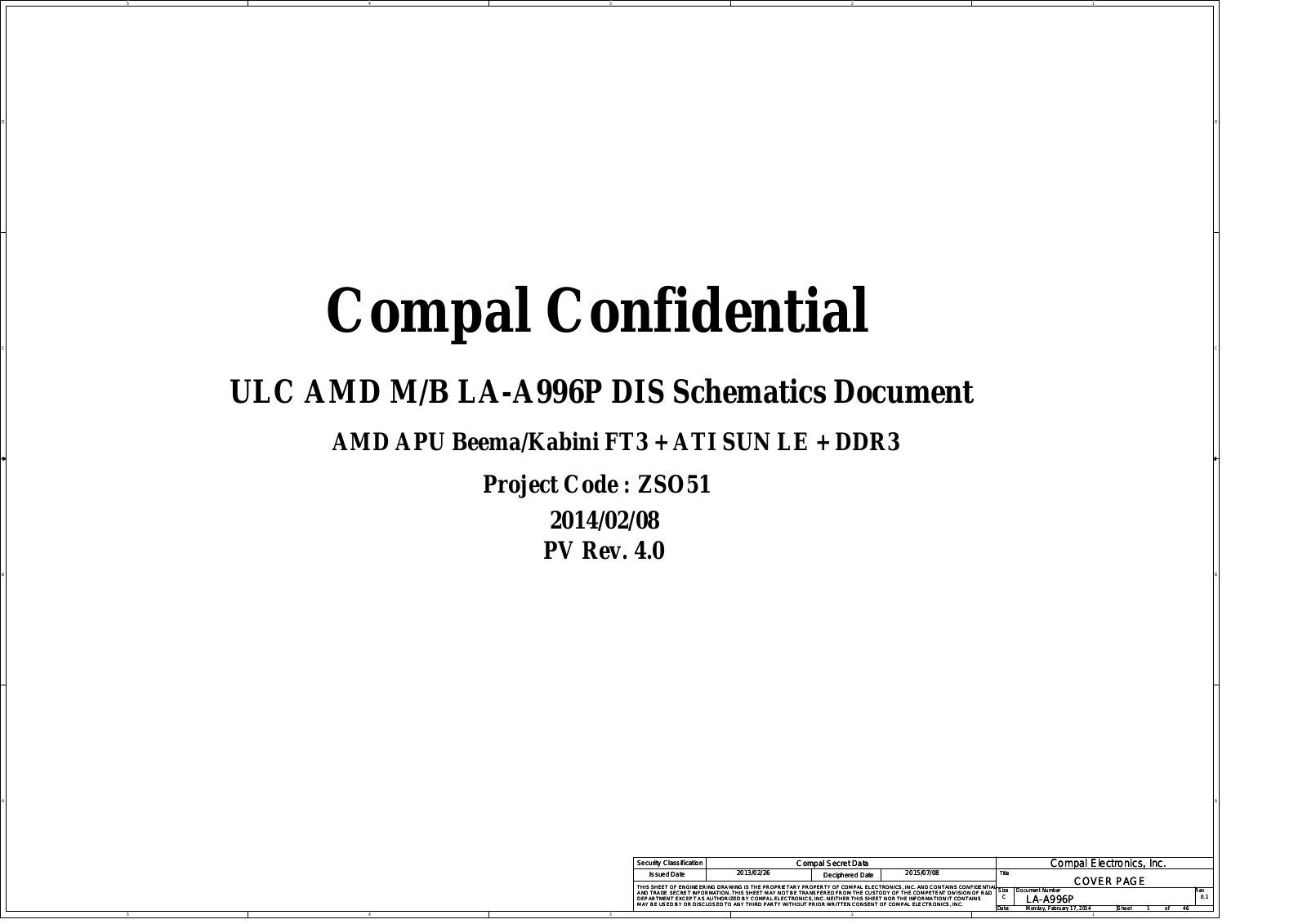 COMPAL LA-A996P Schematics