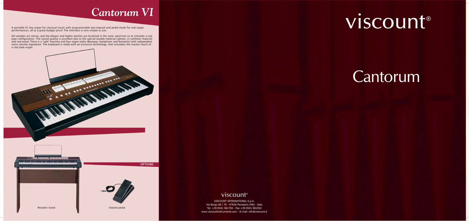 Viscount Cantorum V User manual