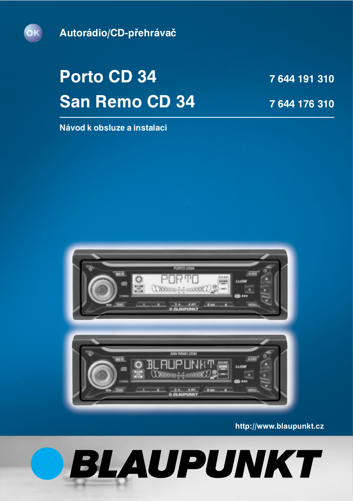 Blaupunkt PORTO CD34, SAN REMO CD34 User Manual