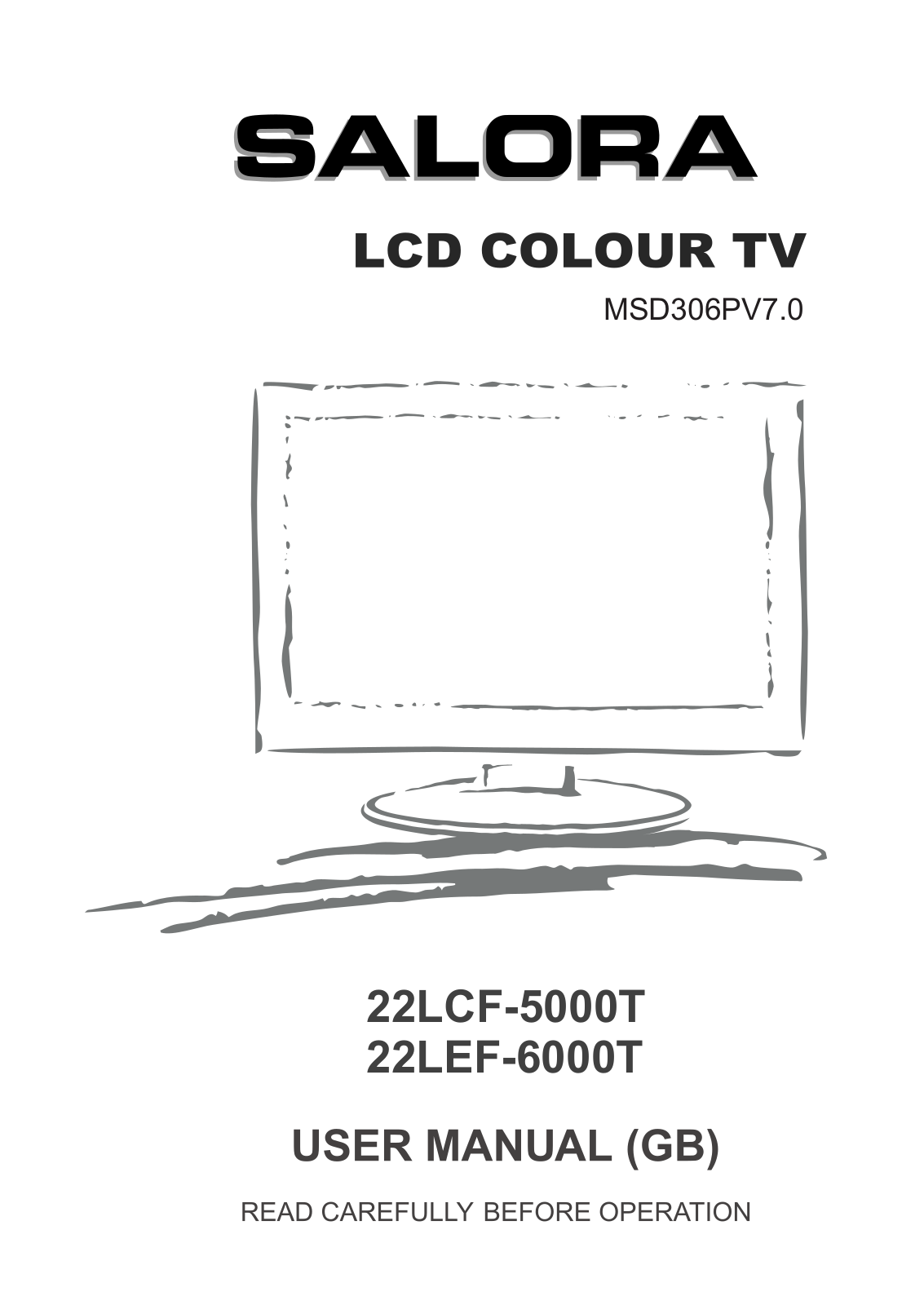 Salora 22LCF-5000T, 22LEF-6000T Instruction Manual