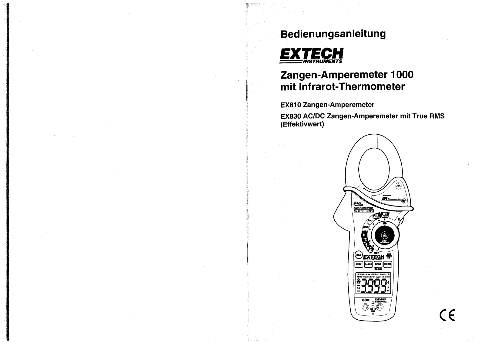 Extech EX810, EX830 User guide