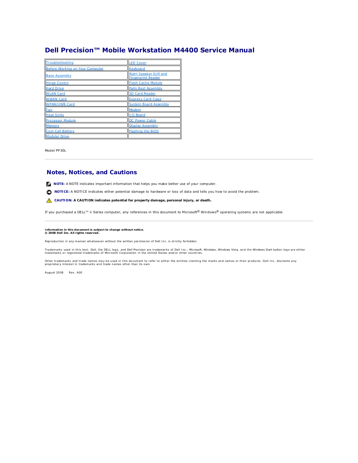 Dell PP30L User Manual