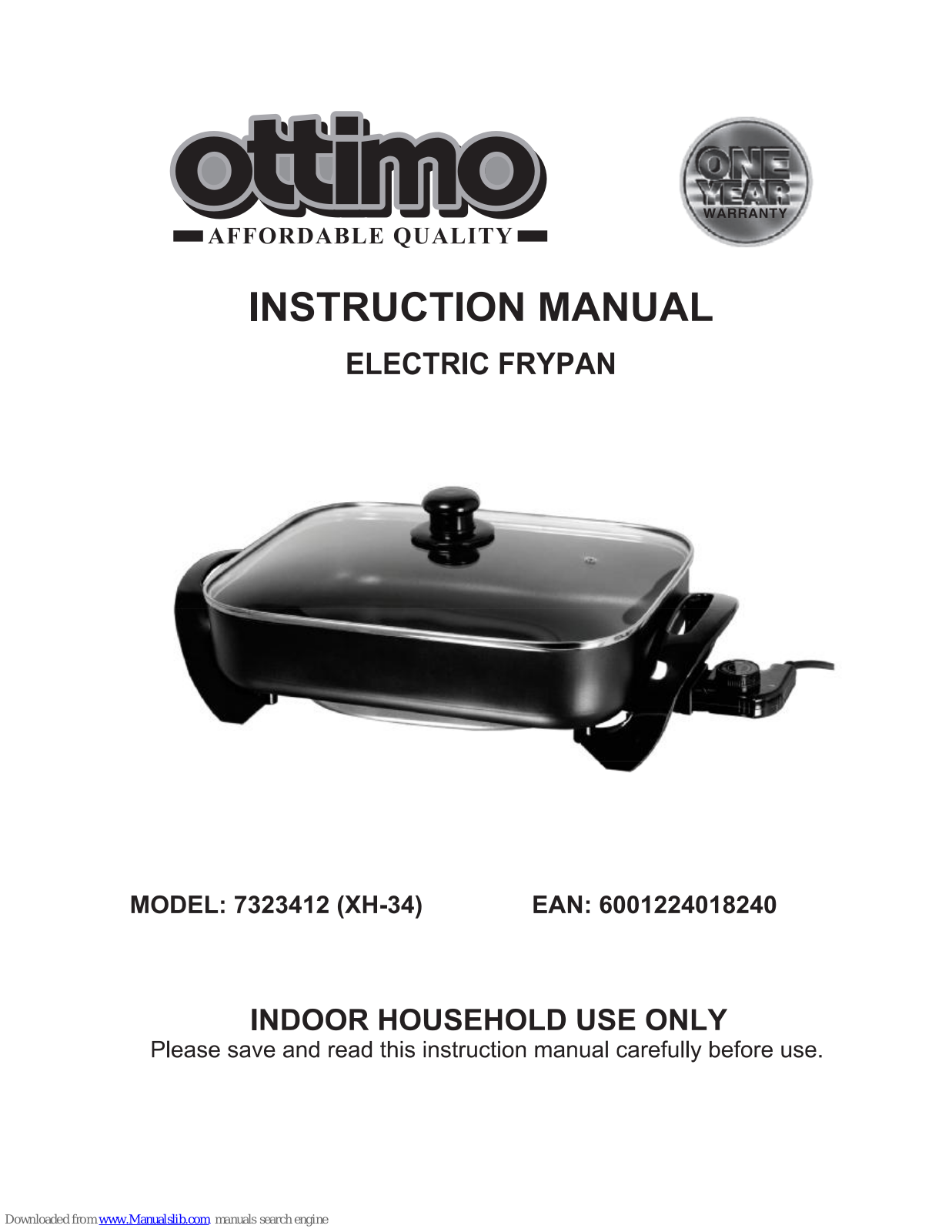 ottimo 7323412 XH-34 Instruction Manual