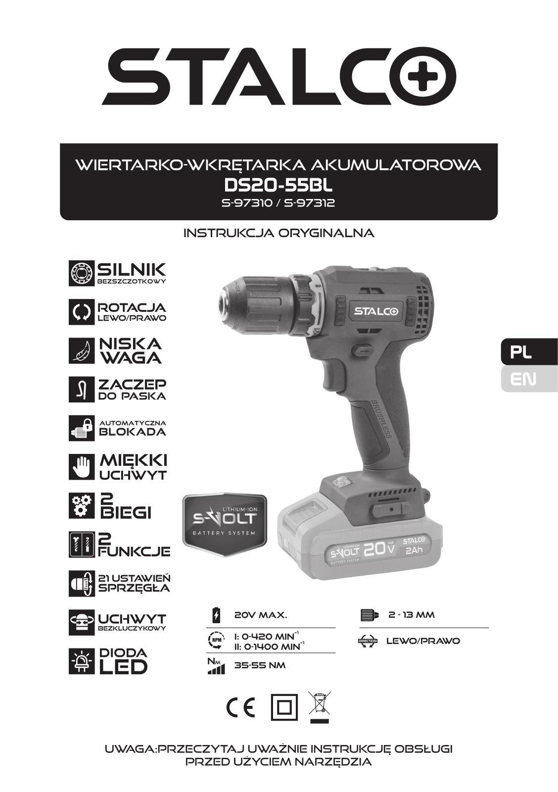 STALCO DS20-55BL, S-97310, S-97312 User guide - ManualMachine.com