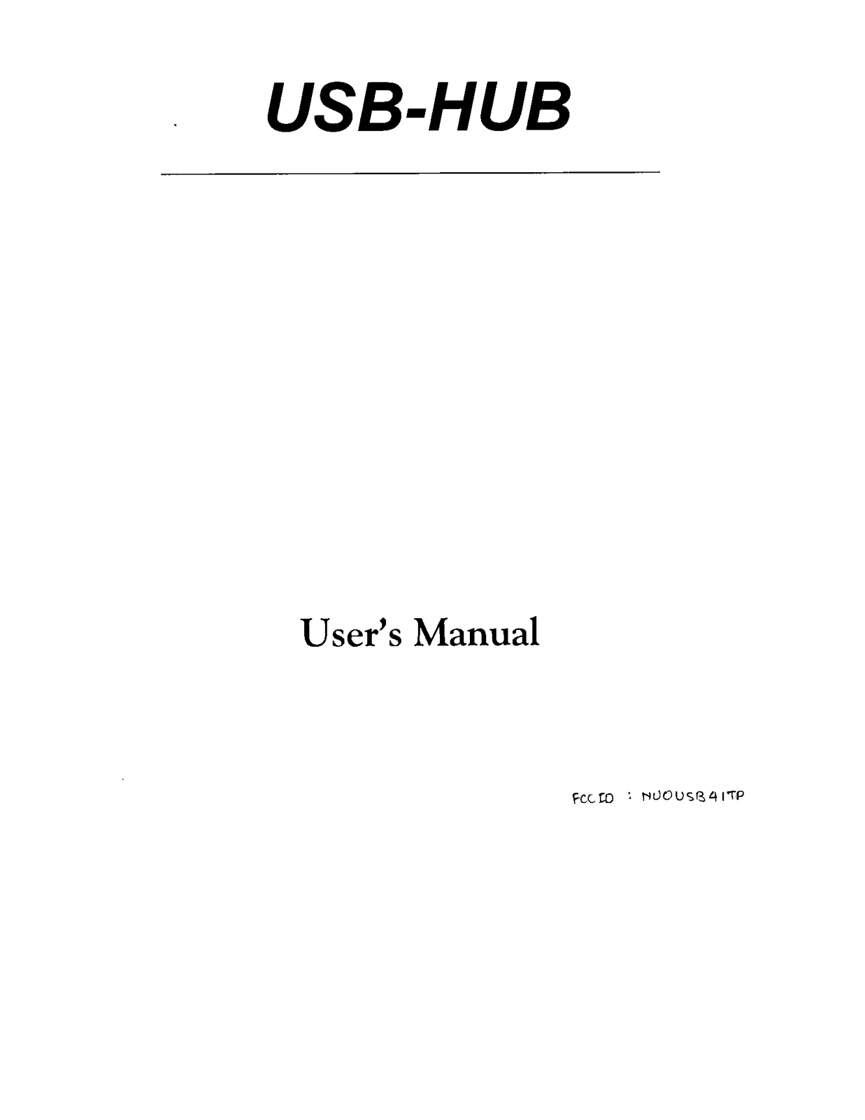 Unixtar Technology USB41TP User Manual