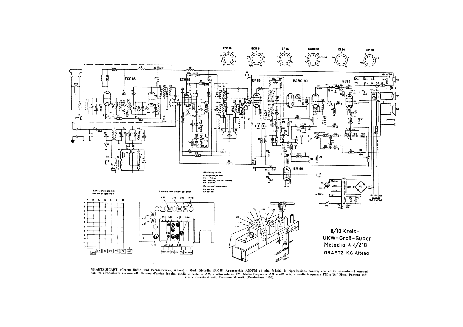 Graetz melodia 4r 218 schematic