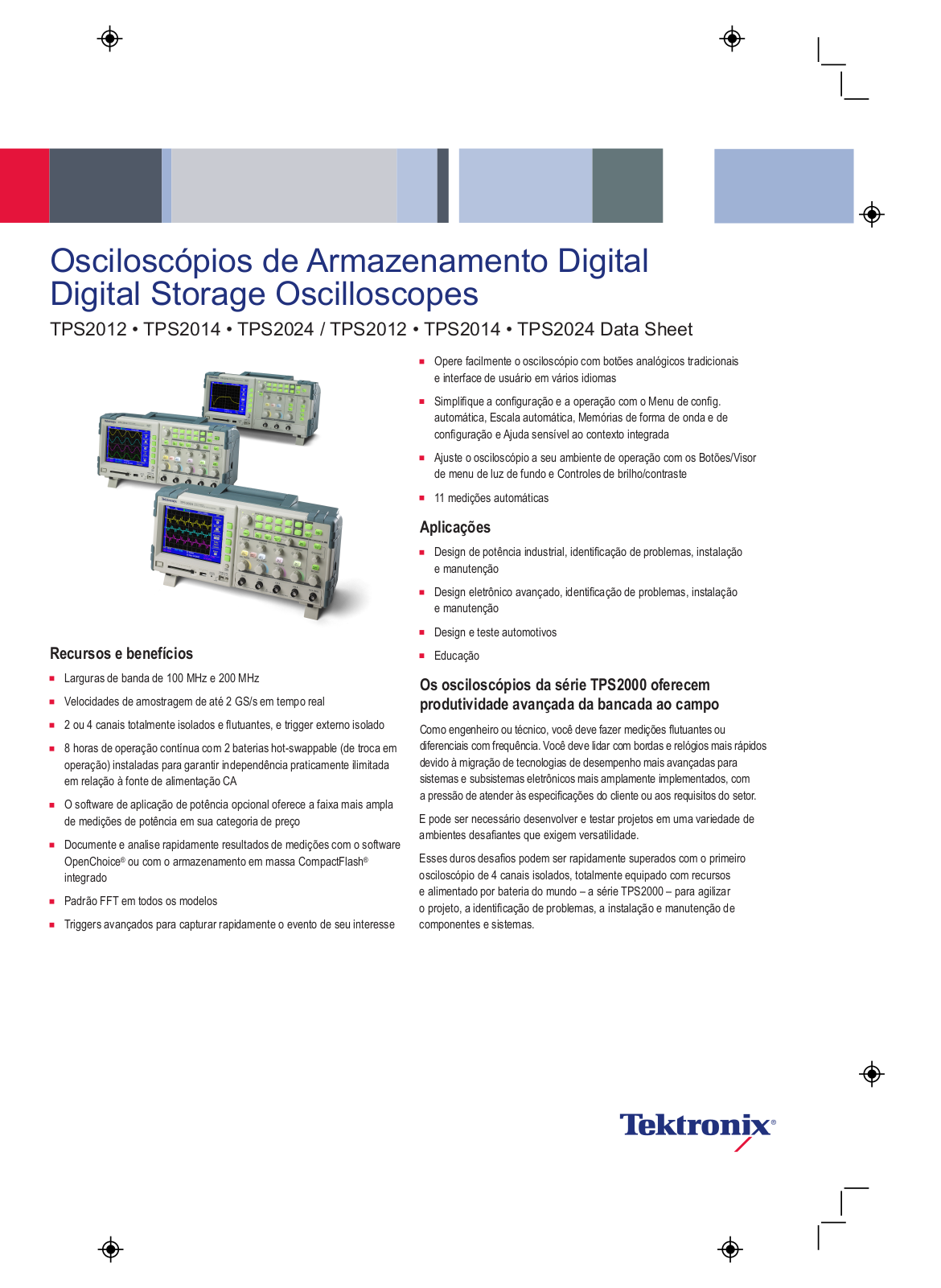 Tektronix TPS2012, TPS2014, TPS2024 DATASHEET