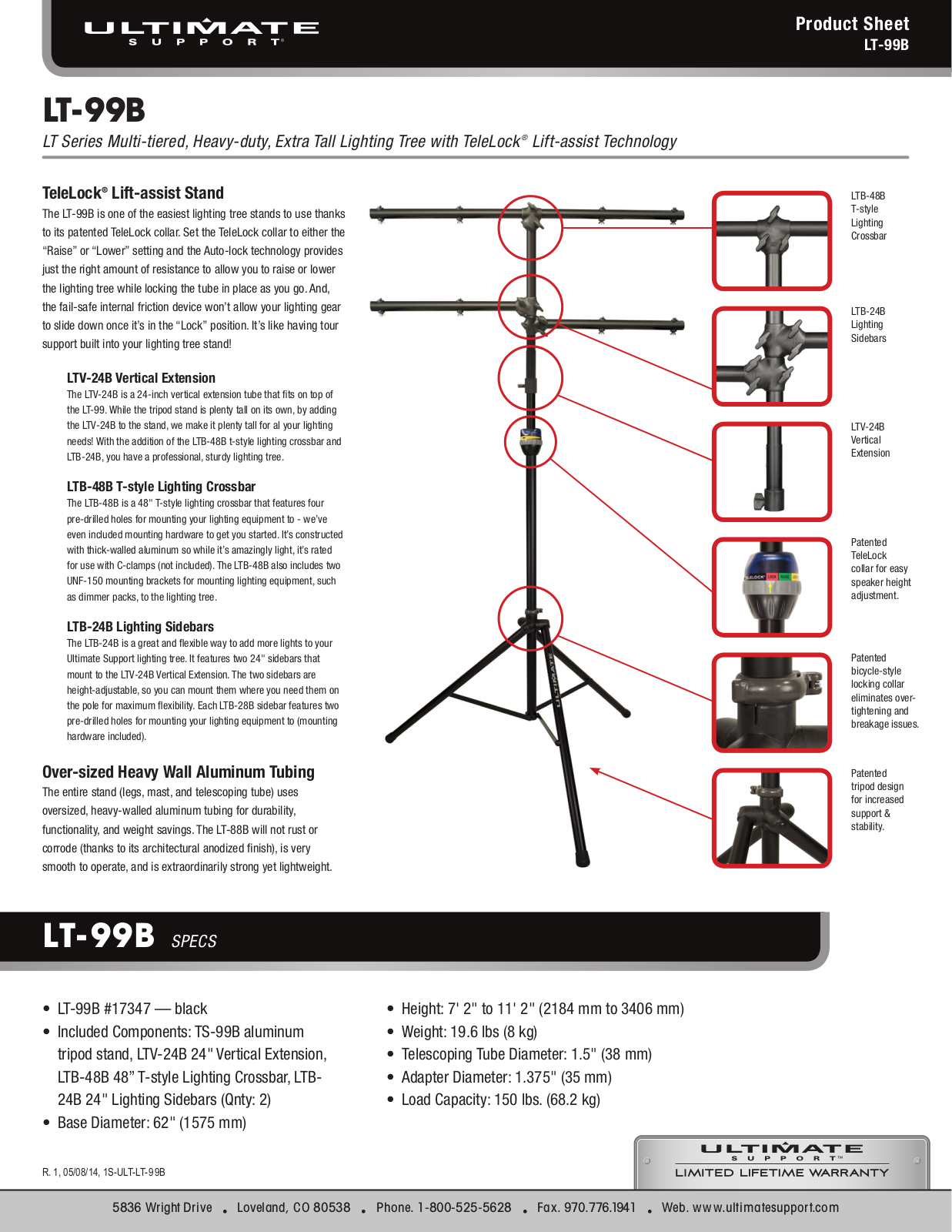 Ultimate Support LT-99B Datasheet