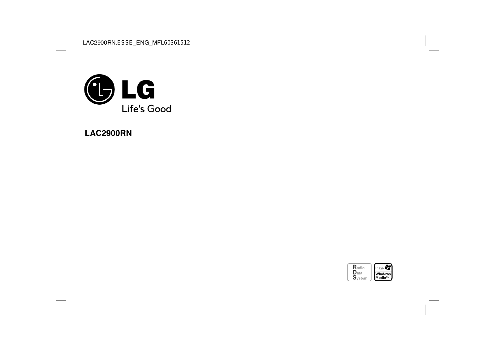 Lg LAC-2900RN User Manual