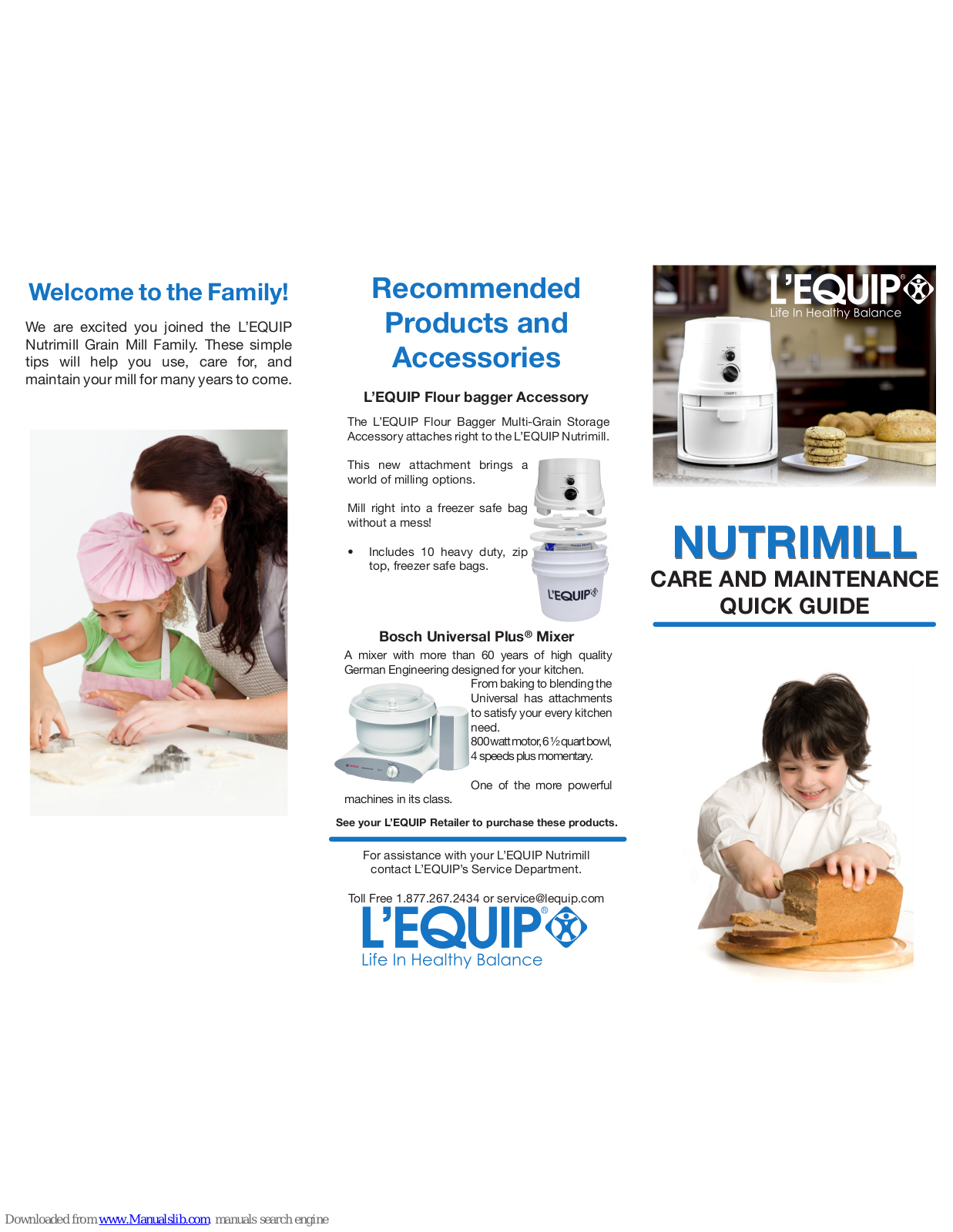 L'Equip NUTRIMILL Care And Maintenance