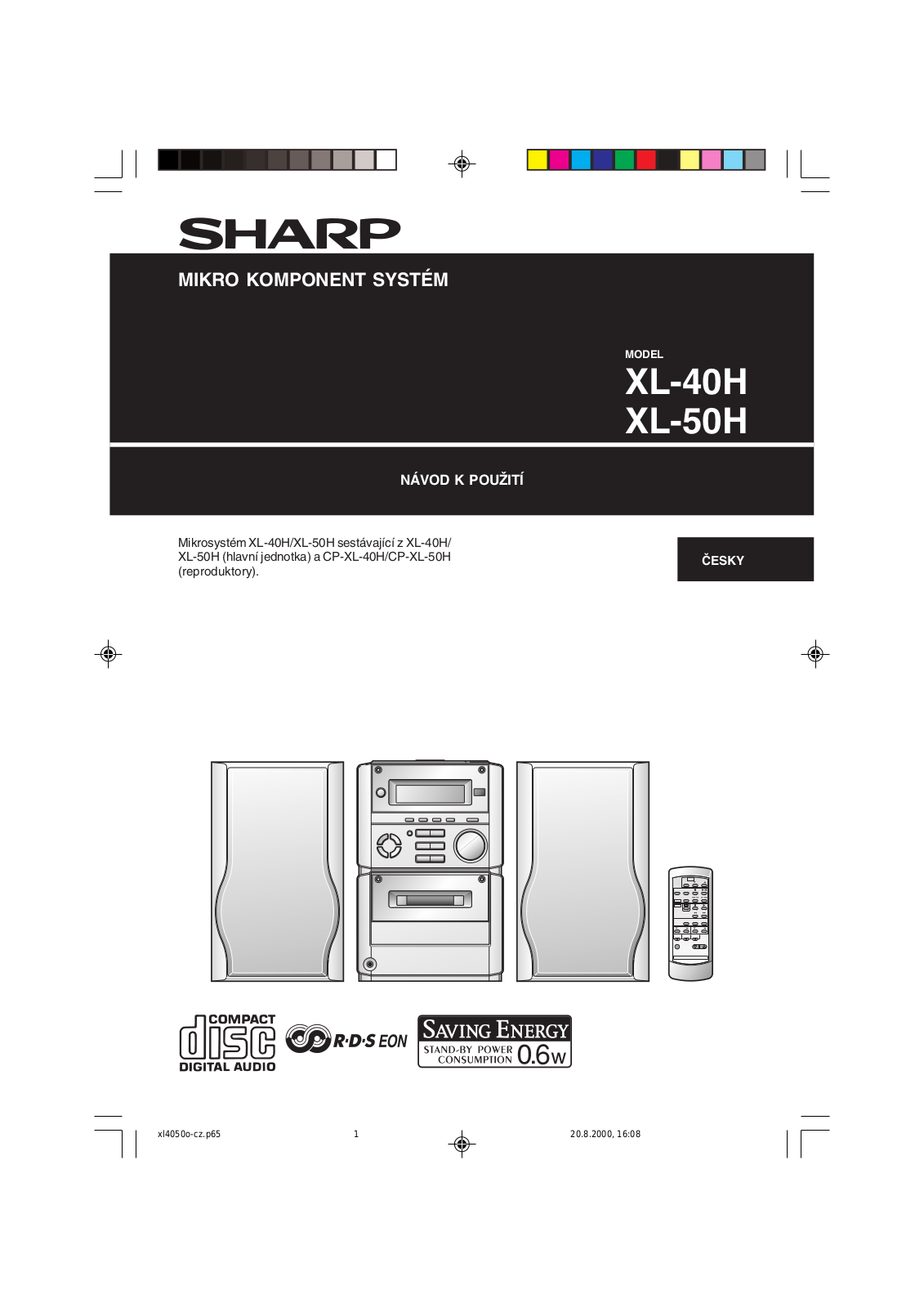 Sharp XL-40H, XL-50H User Manual