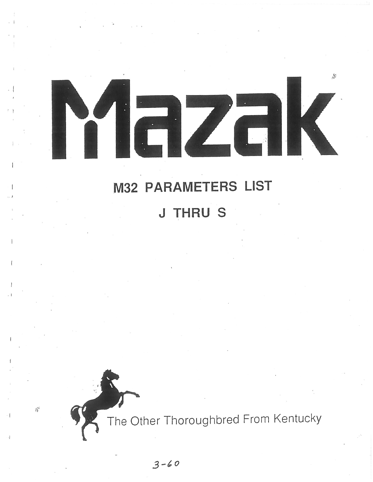 mazak M32 User Manual
