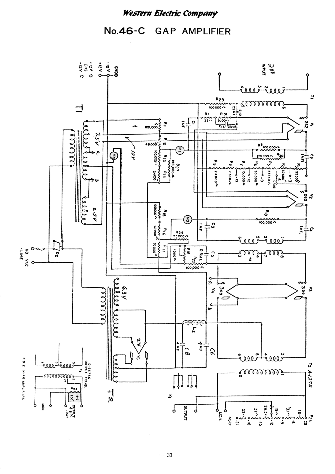 Western Electric 46-CGAP Schematic