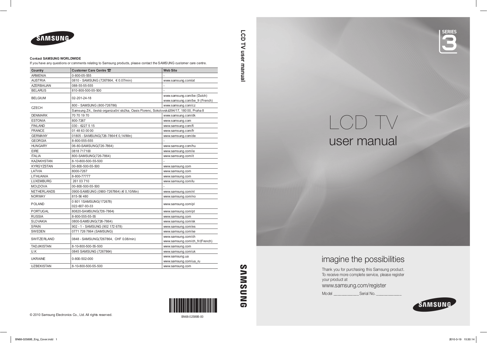 Samsung LE32C350, LE26C350D1W, LE26C350, LE32C350D1W User Manual