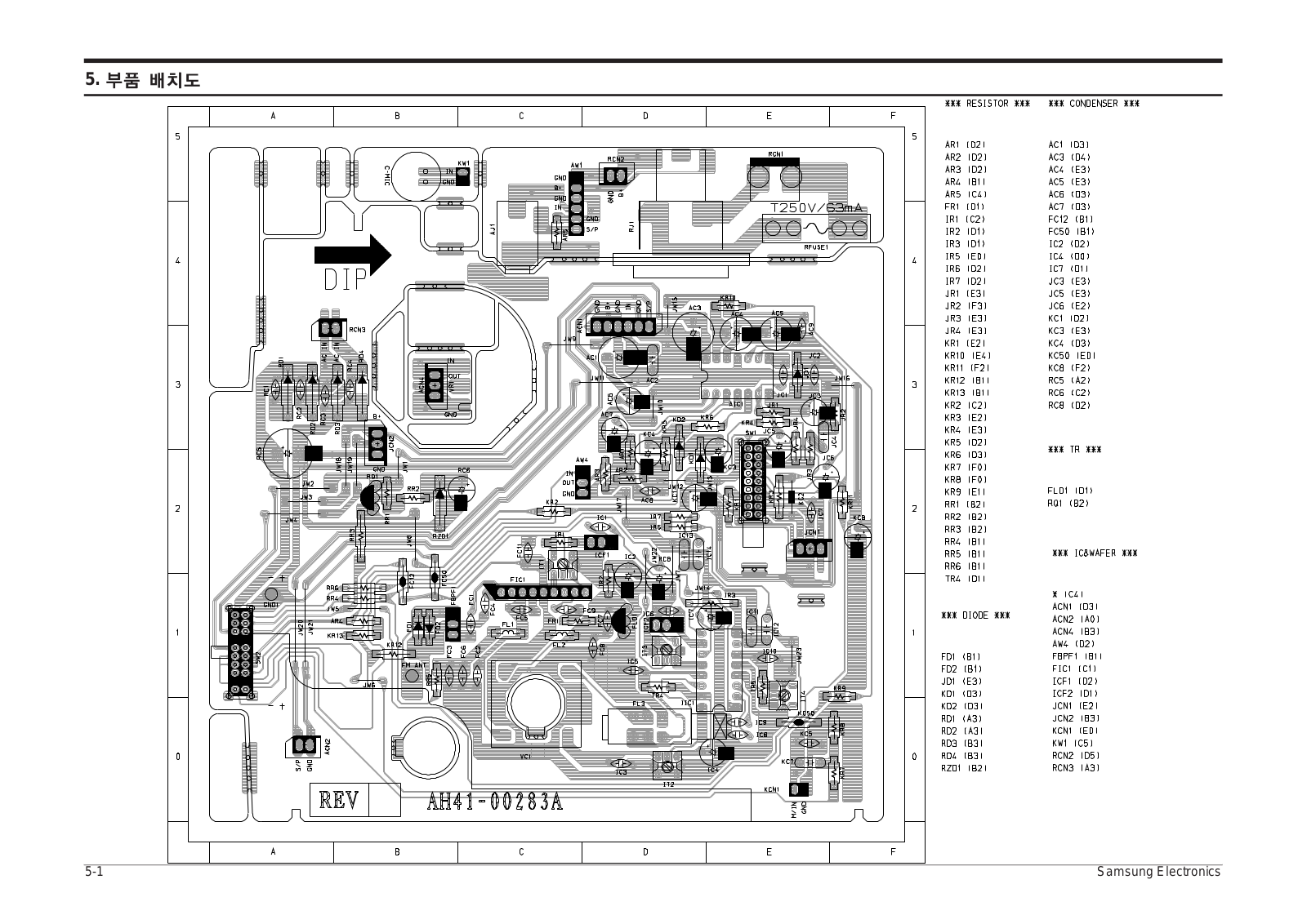 SAMSUNG RC-A300 Printed Circuit Board Diagram