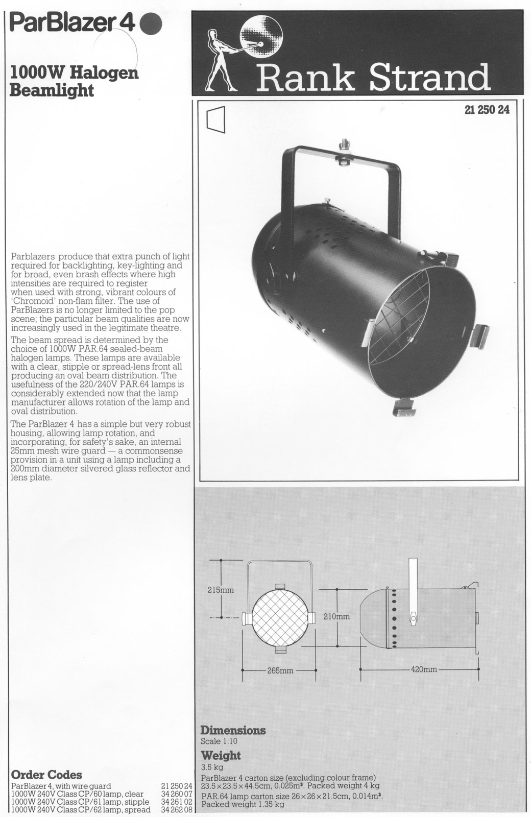 Strand Parblazer 4 Datasheet - ManualMachine.com