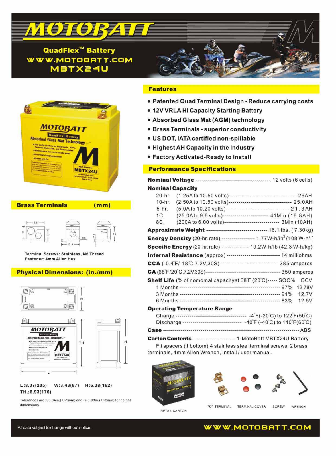 Motobatt MBTX24U Service Manual