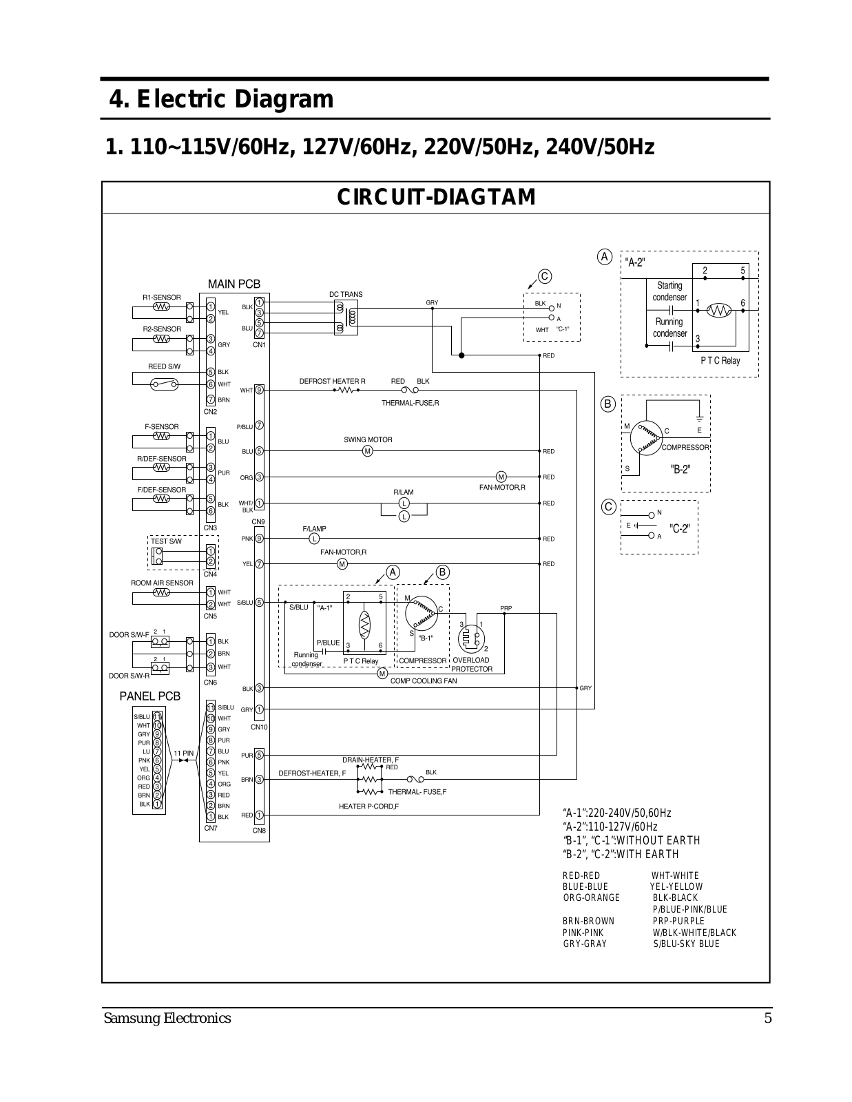Samsung SG648, SG688, SG606, BG606, BG60 Schematics Diagram