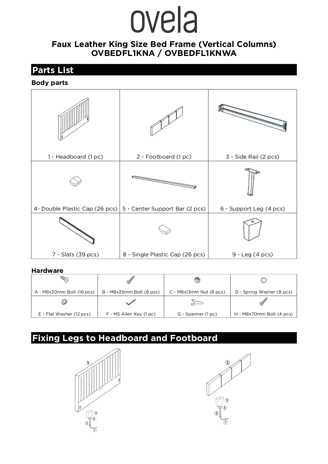 Ovela OVBEDFL1KNA User guide - ManualMachine.com