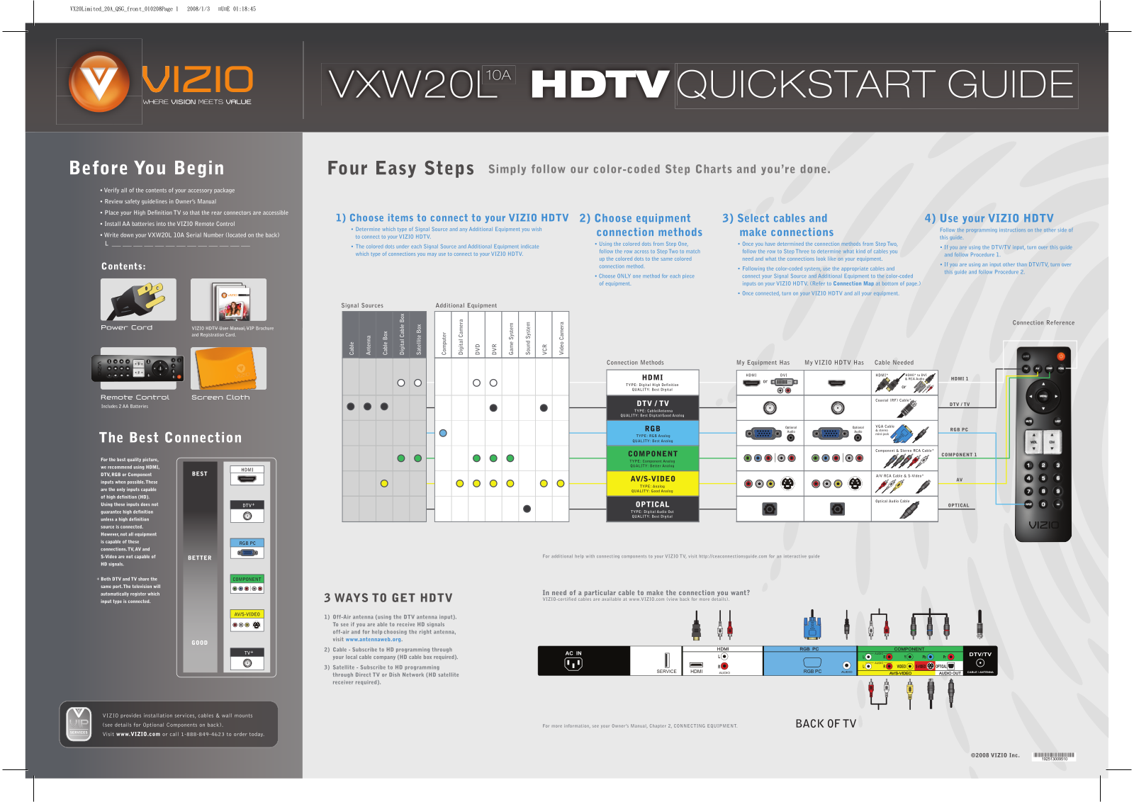 Vizio VXW20L User Manual