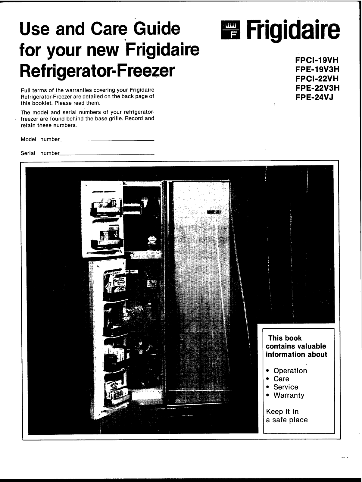 Frigidaire FPE-24VJ Owner's Guide