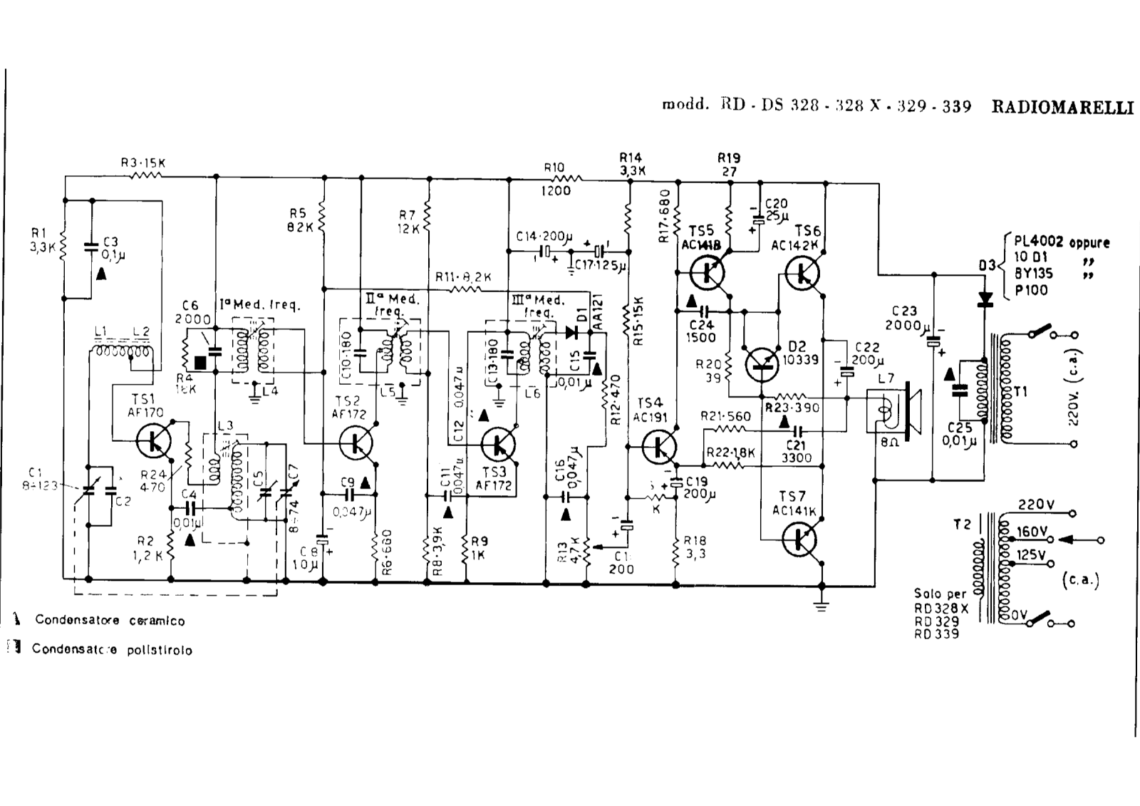 Radiomarelli rd328, ds328, 328x, 329, 339 schematic