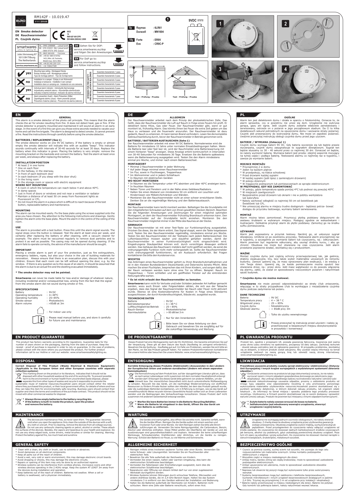 ELRO RM142F User manual