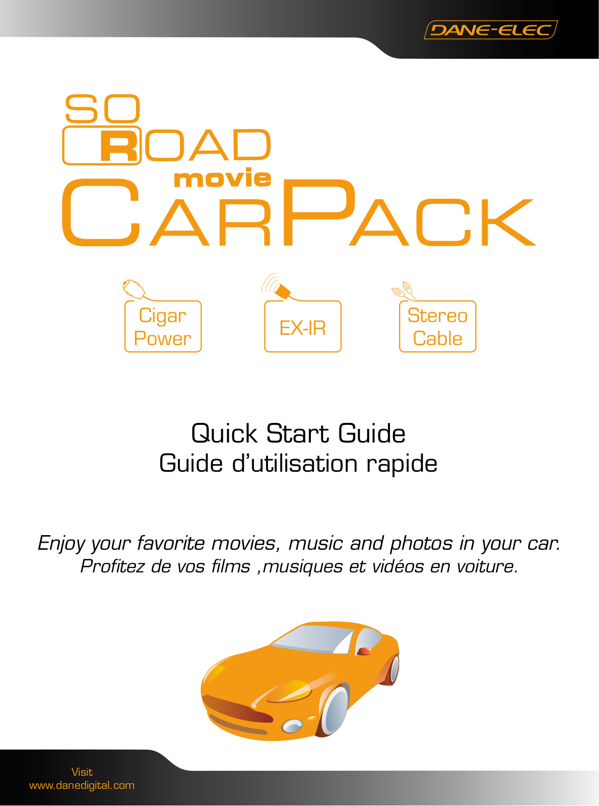 Dane-elec SO ROAD MOVIE CAR PACK Quick Start Guide