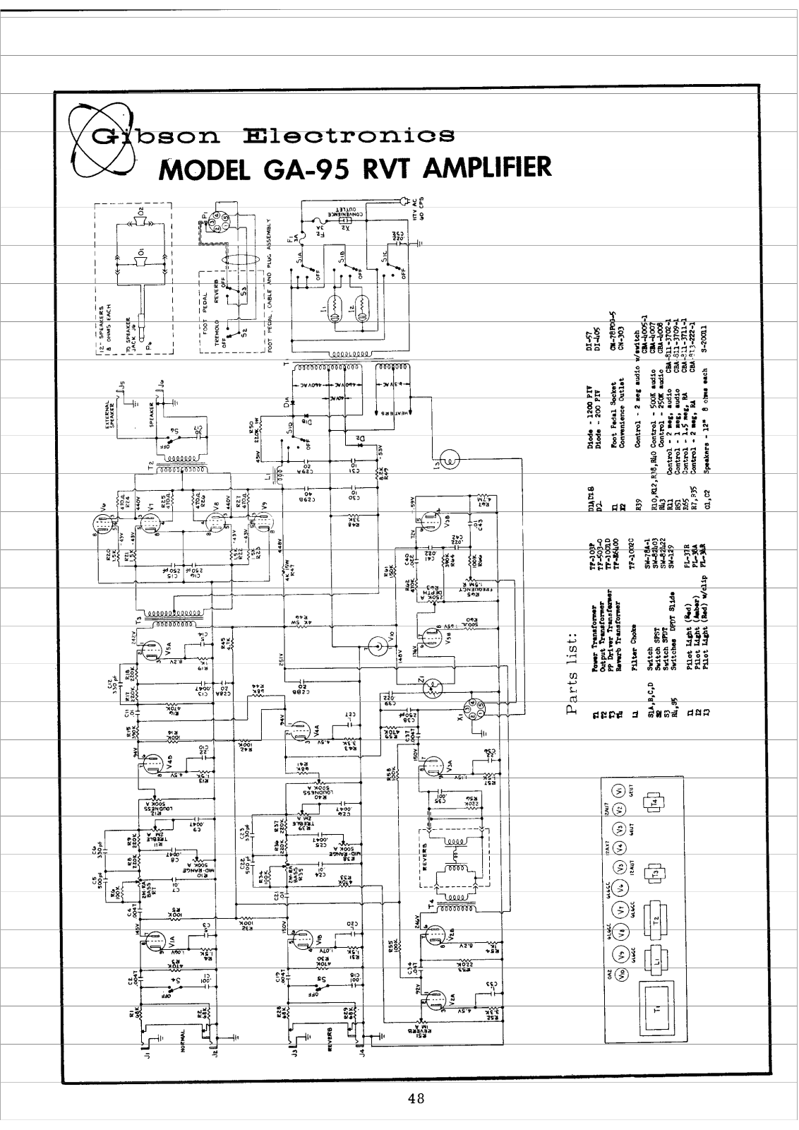 Gibson GA-95 Schematic