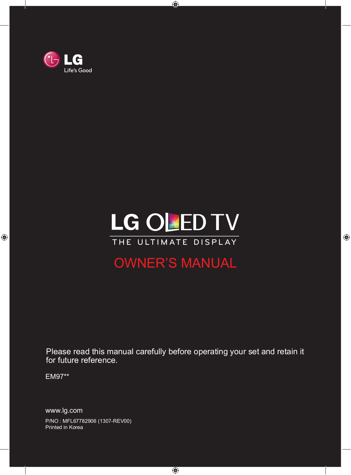 LG 55EM970V Owner's Manual