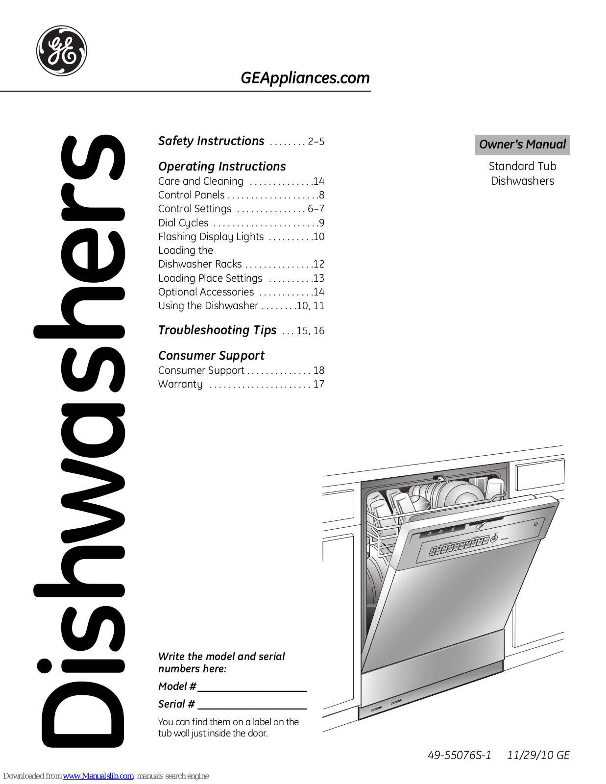 GE GSD2340RSA, GSD2101V, GSD2340VSA, GSD2350VCS, GSD3300V Owner's Manual