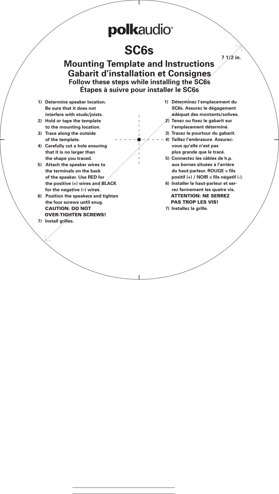 Polk Audio SC6S User Manual