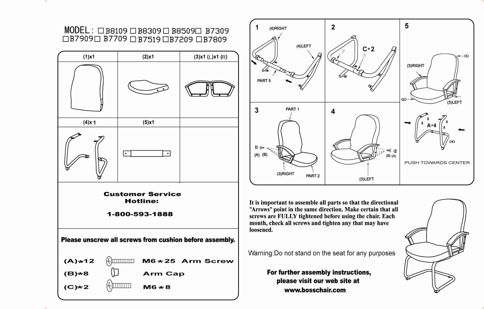 Boss B8109 Assembly Guide