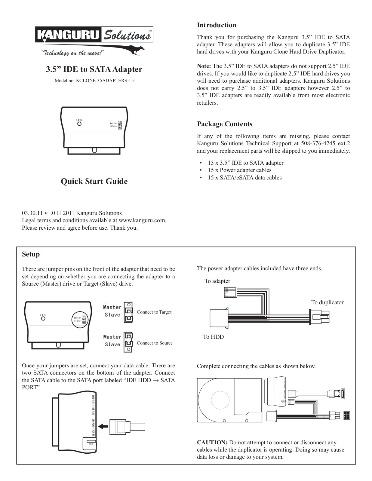 Kanguru KCLONE-35 User Manual